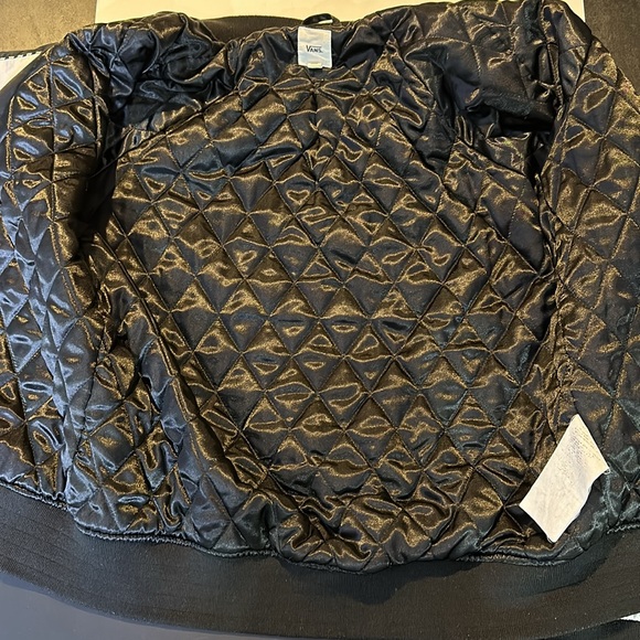 VANS Souvenir Satin Embroidered Jacket with Tigers and Palm Trees Black Size M - Picture 7 of 15